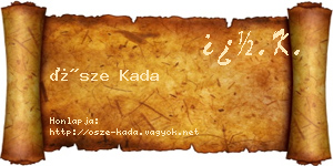 Ősze Kada névjegykártya